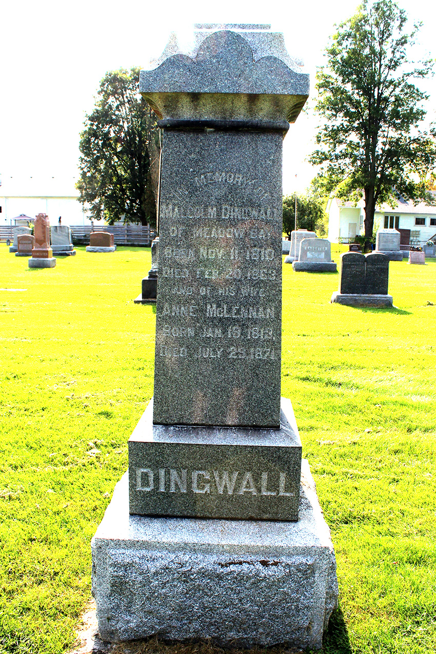 Photo of headstones/Anne McLennan 1813-1871 hdstn Lancaster St Andrews Presb chyd